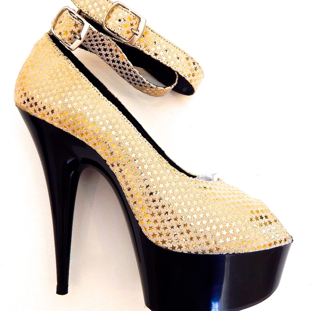 GASOLINE GLAMOUR STARLET PEEPTOE PUMPS